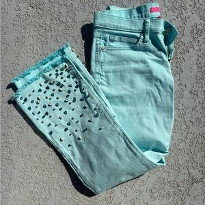 Lilly Pulitzer Aqua Embellished Women Jeans